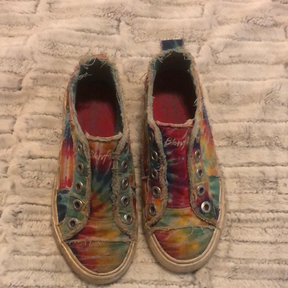 Kids Blowfish tie die slip on shoes